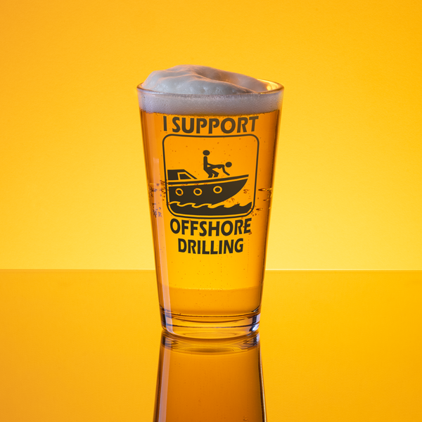 Offshore Drilling Pint Glass