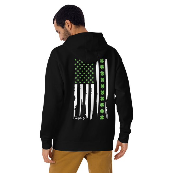 St. Patrick's Day Flag Hoodie (back printing)