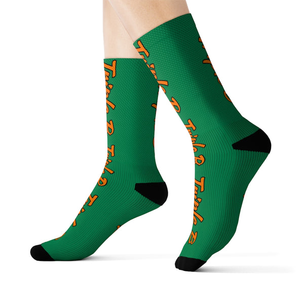 Triple B Orange and Green Socks