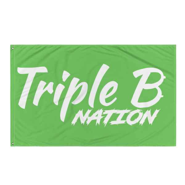 Triple B Nation Flag - White/Lime