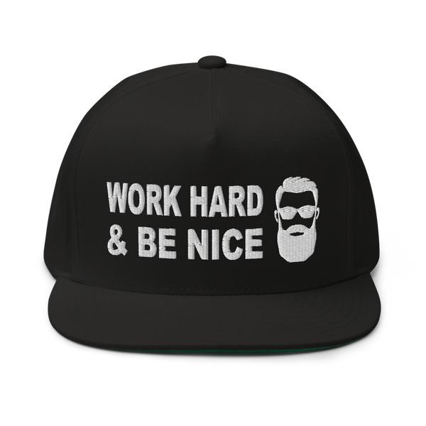 El Jefe's Work Hard & Be Nice Flat Bill Cap