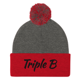 Triple B Pom-Pom Beanie