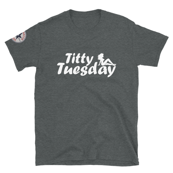 From the Titty to the City Unisex Tee on Heather Caliche – Cheekys