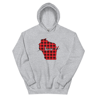 Wisconsin Home Plaid Hoodie