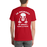 In Memory T-Shirt (printed on back)